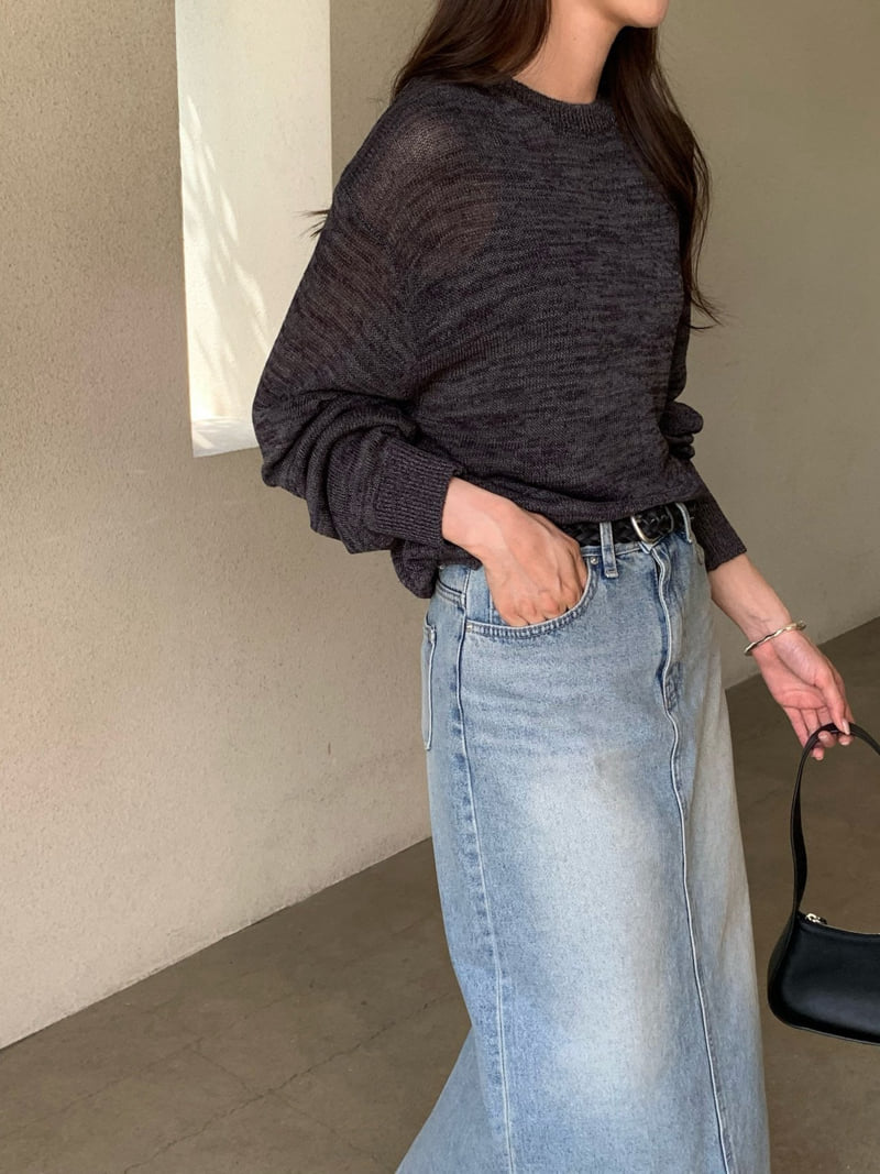 Moani - Korean Women Fashion - #momslook - Nep Linen Sand Knit Pullover