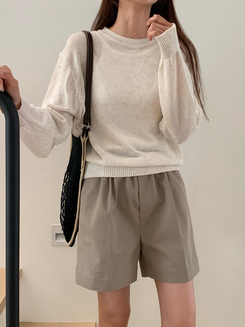 Moani - Korean Women Fashion - #momslook - Nep Linen Sand Knit Pullover - 11