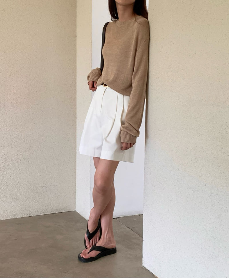 Moani - Korean Women Fashion - #momslook - Nep Linen Sand Knit Pullover - 9