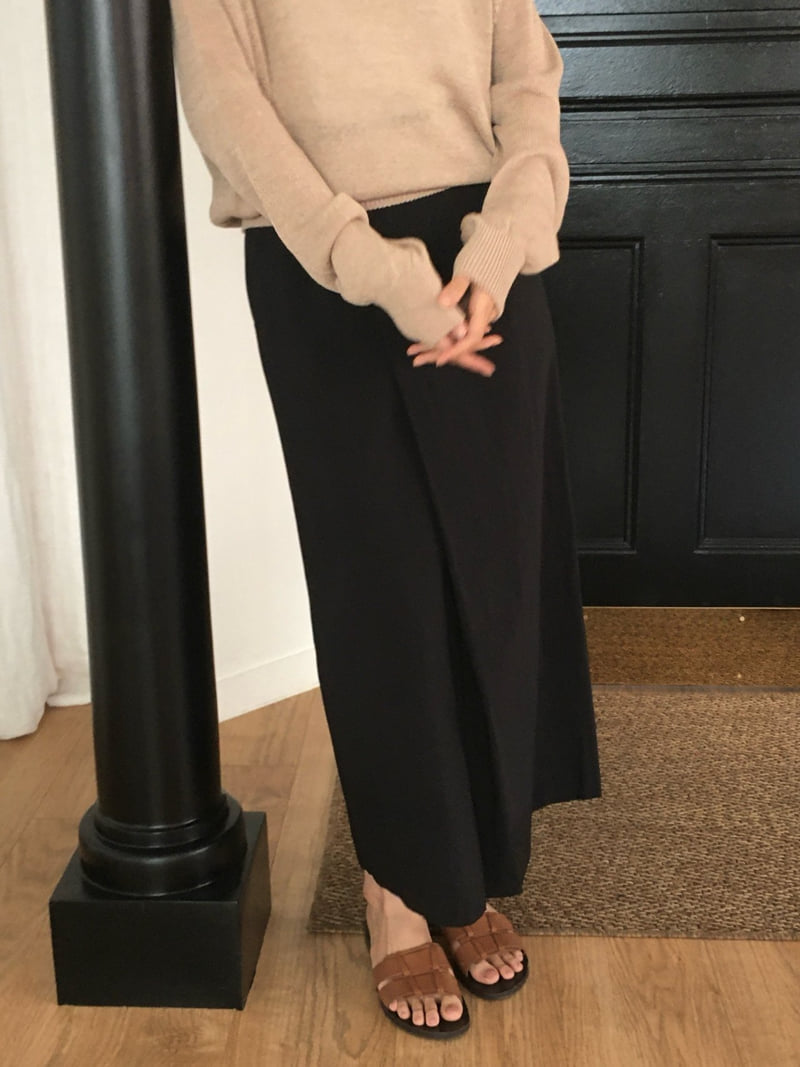 Moani - Korean Women Fashion - #momslook - Leaf Wrinkle Pintuck Skirt