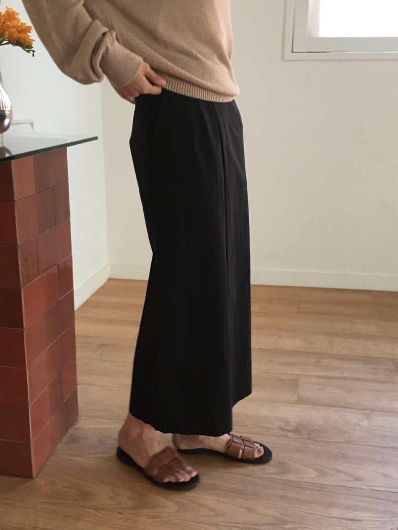Moani - Korean Women Fashion - #momslook - Leaf Wrinkle Pintuck Skirt - 3