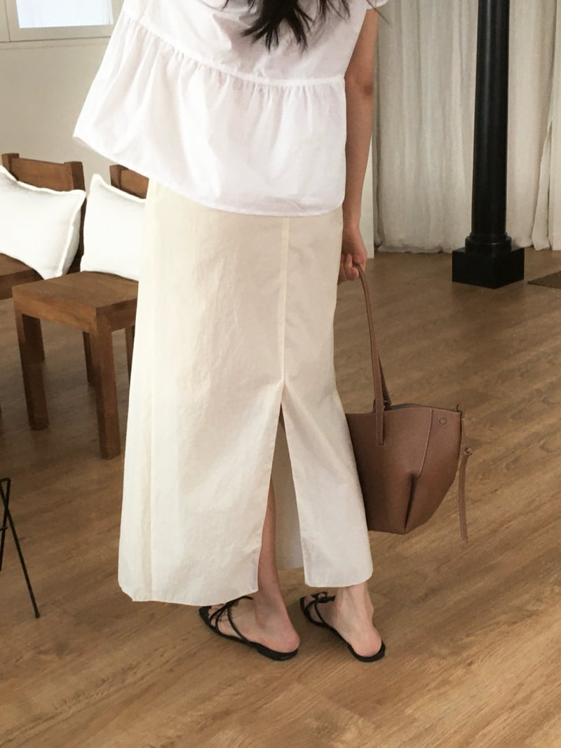 Moani - Korean Women Fashion - #momslook - Leaf Wrinkle Pintuck Skirt - 7