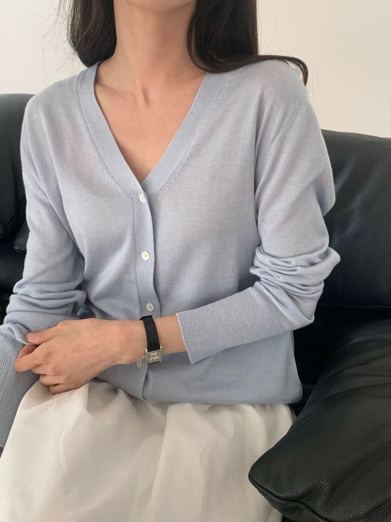 Moani - Korean Women Fashion - #momslook - Silk Wool V-neck Cardigan