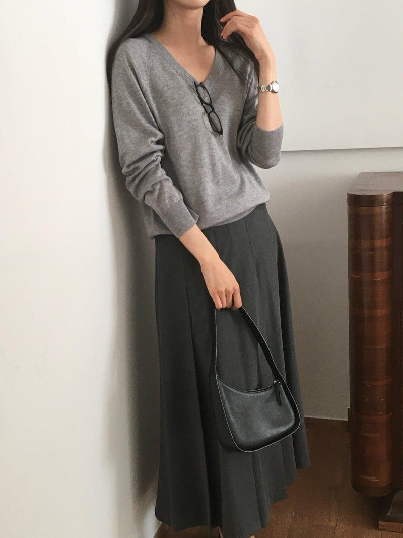 Moani - Korean Women Fashion - #momslook - Summer Wool Pleats Skirt - 6
