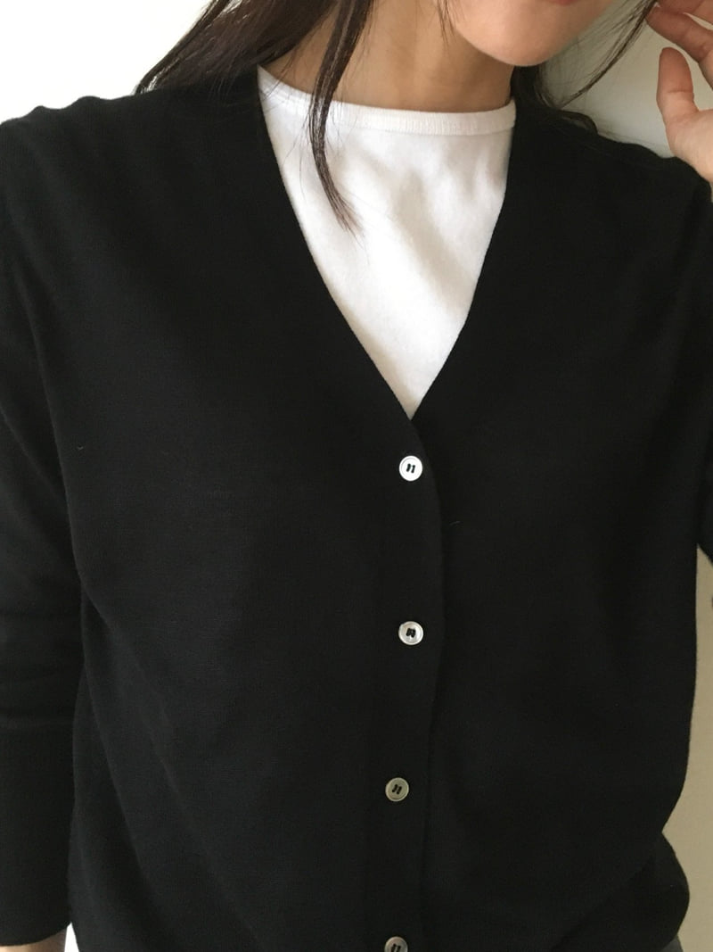 Moani - Korean Women Fashion - #pursuepretty - Silk Wool V-neck Cardigan - 5