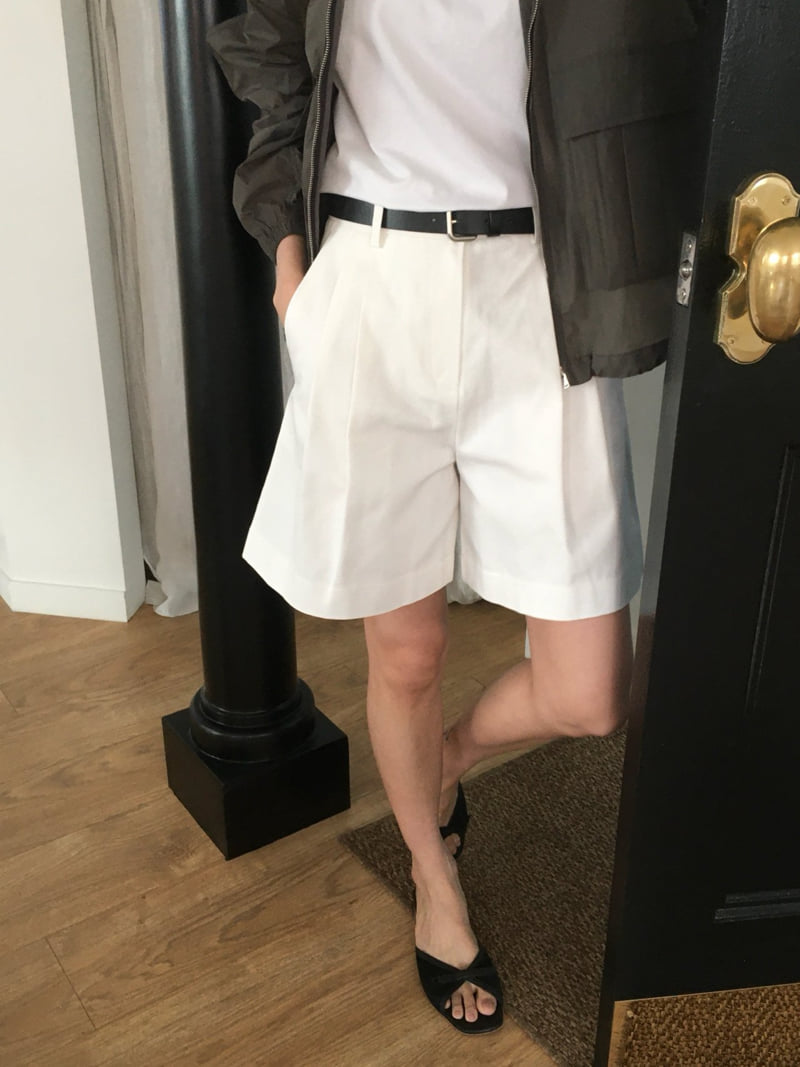 Moani - Korean Women Fashion - #womensfashion - Cotton Twill Pintuck Shorts - 7