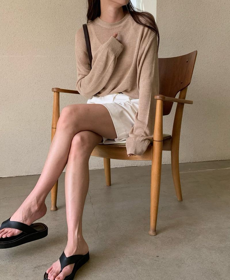 Moani - Korean Women Fashion - #womensfashion - Nep Linen Sand Knit Pullover - 8