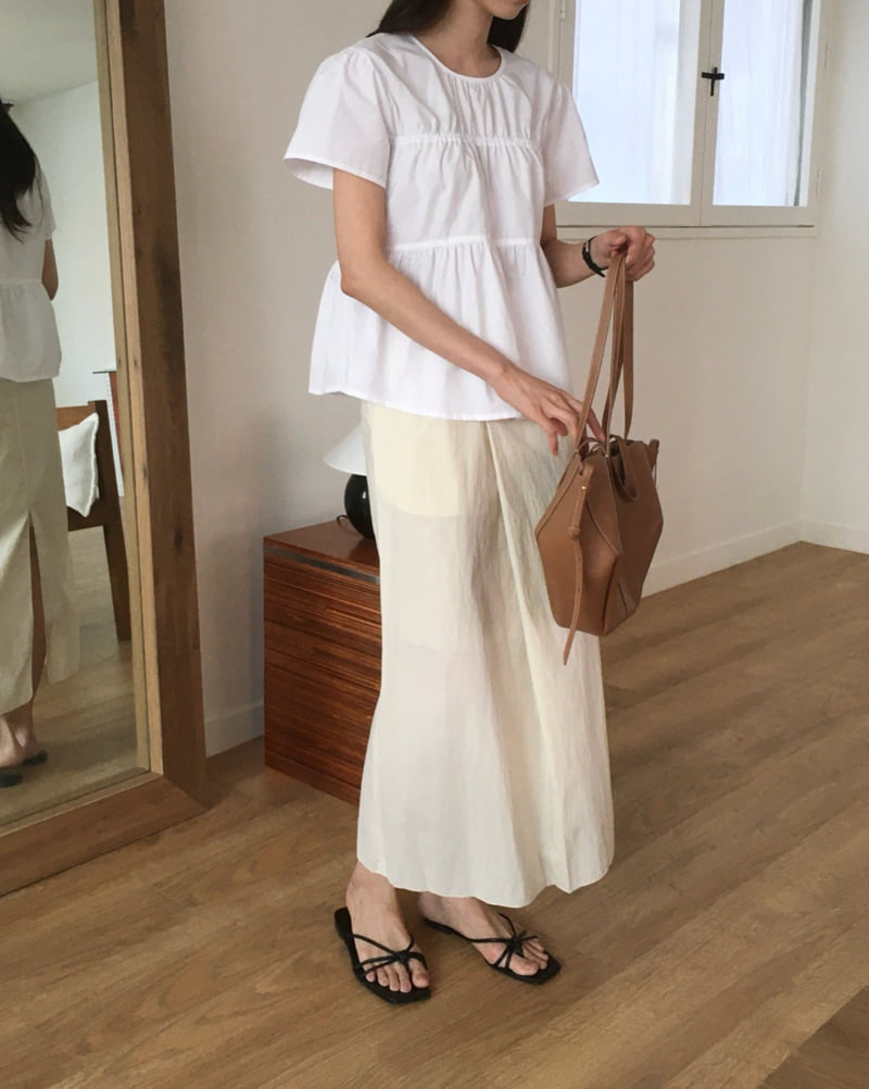 Moani - Korean Women Fashion - #womensfashion - Leaf Wrinkle Pintuck Skirt - 6