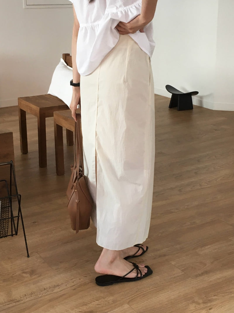 Moani - Korean Women Fashion - #womensfashion - Leaf Wrinkle Pintuck Skirt - 8