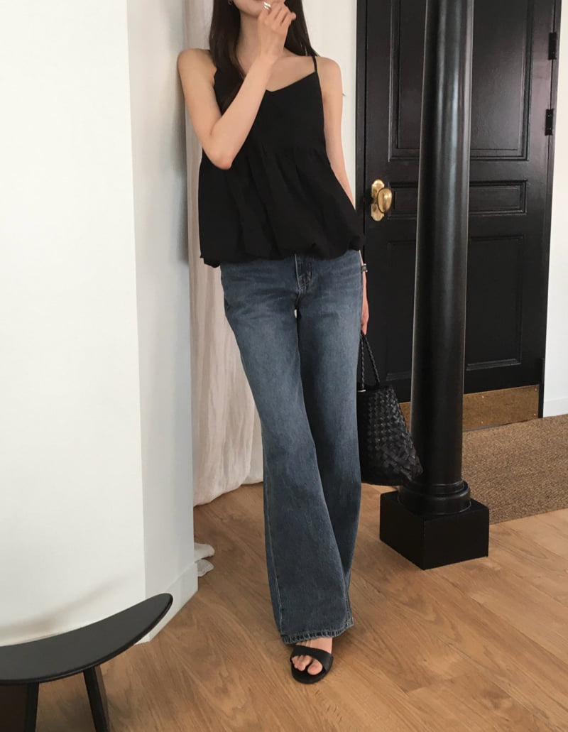 Moani - Korean Women Fashion - #womensfashion - Shirring Balloon V-neck Top - 3