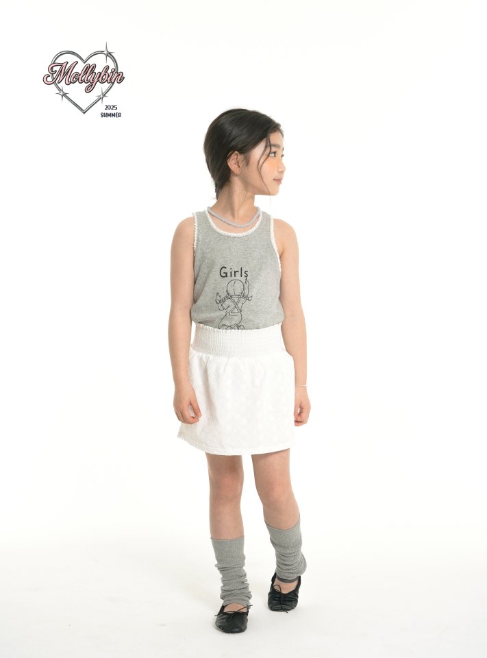 Mollybin - Korean Children Fashion - #Kfashion4kids - Girls Lace Sleeveless Tee - 5