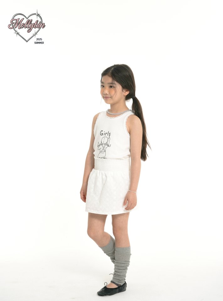 Mollybin - Korean Children Fashion - #childrensboutique - Shirred Ribbon Skirt - 8