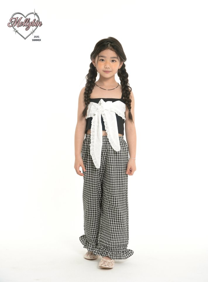 Mollybin - Korean Children Fashion - #childofig - Eyelet Crop Top - 4