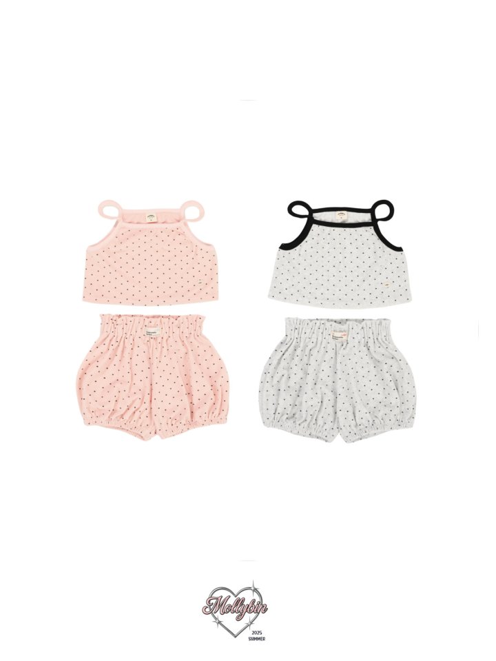 Mollybin - Korean Children Fashion - #fashionkids - Dot Terry Set