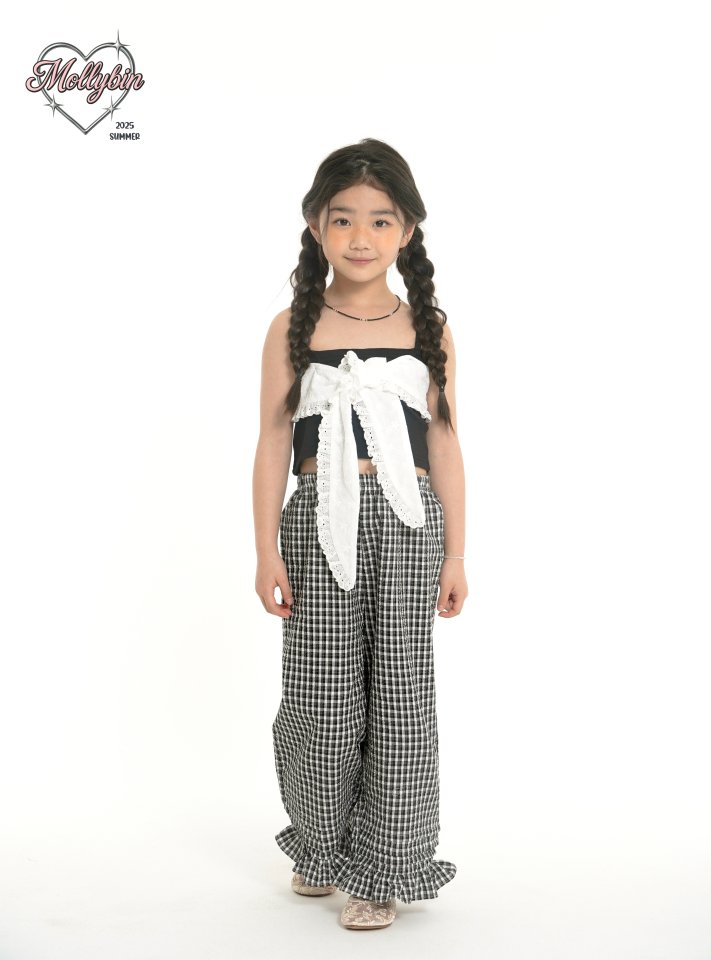 Mollybin - Korean Children Fashion - #fashionkids - Eyelet Crop Top - 7