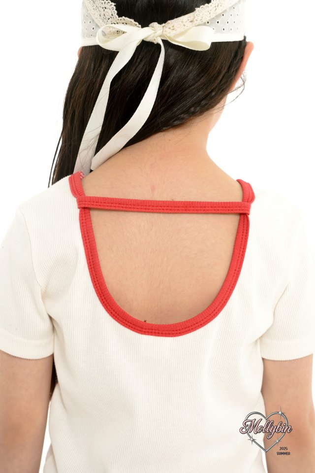 Mollybin - Korean Children Fashion - #kidsshorts - Rose Binding Tee - 11
