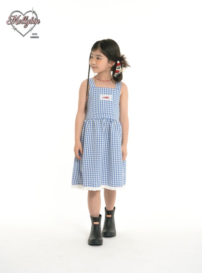 Mollybin - Korean Children Fashion - #kidsshorts - Wendy Check Dress - 5