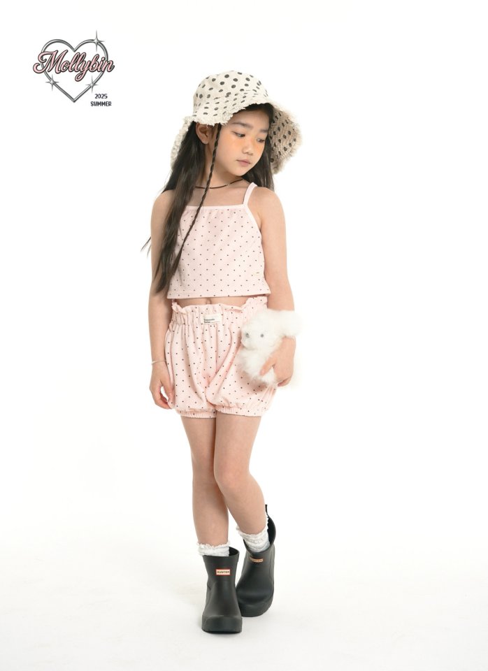 Mollybin - Korean Children Fashion - #kidsstore - Dot Terry Set - 3