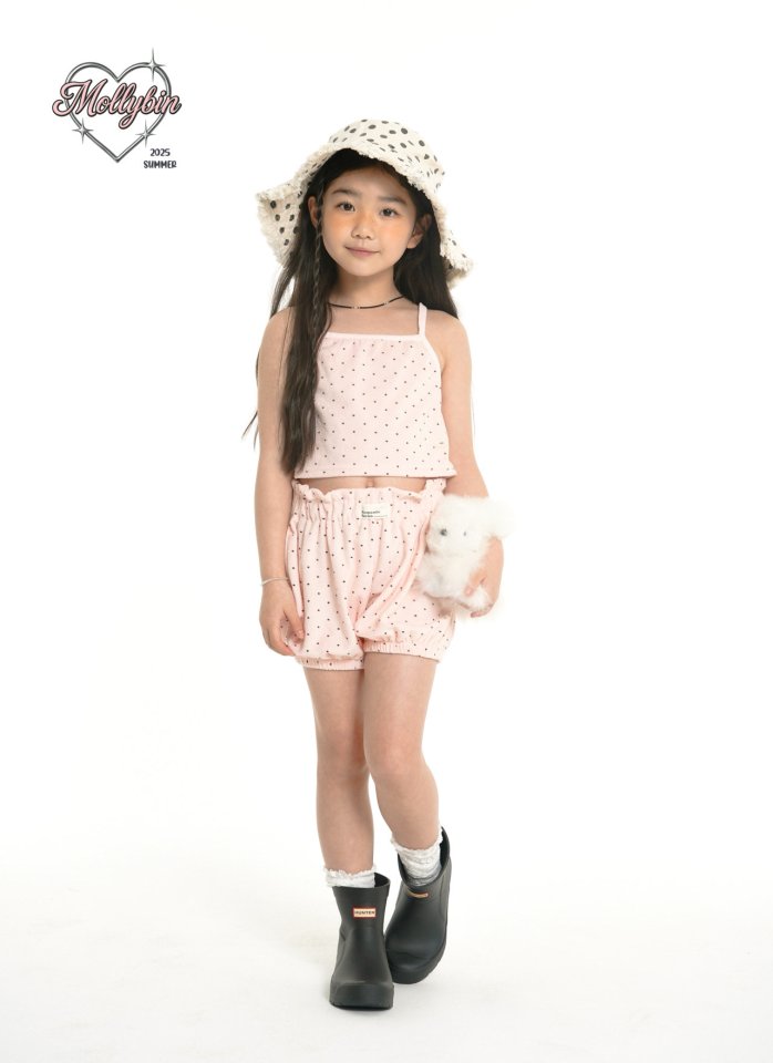 Mollybin - Korean Children Fashion - #kidsstore - Dot Terry Set - 4