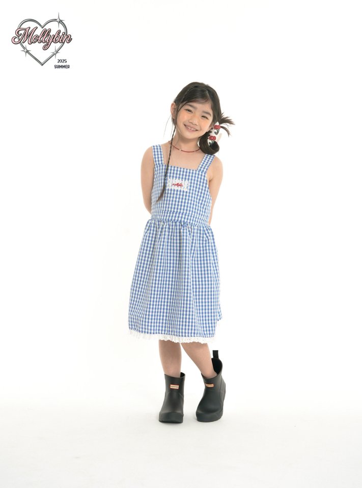Mollybin - Korean Children Fashion - #kidzfashiontrend - Wendy Check Dress - 7