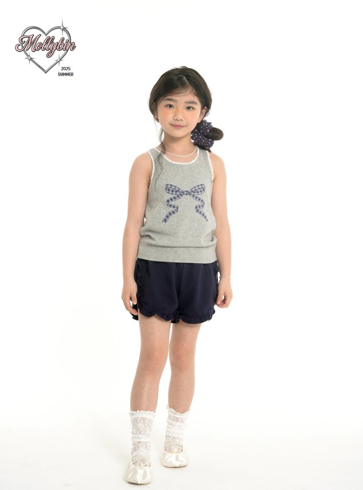Mollybin - Korean Children Fashion - #littlefashionista - Ribbon Lace Sleeveless Tee - 11