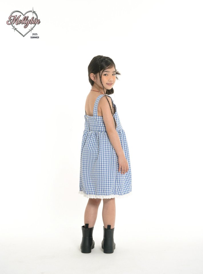 Mollybin - Korean Children Fashion - #magicofchildhood - Wendy Check Dress - 10