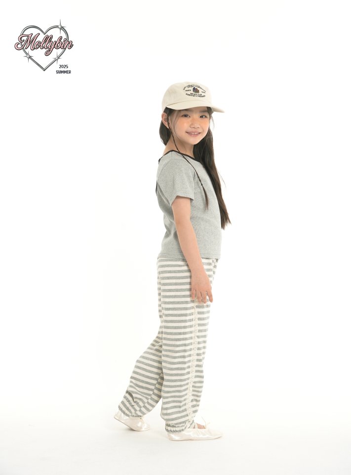 Mollybin - Korean Children Fashion - #magicofchildhood - Stripe Lace Pants - 9
