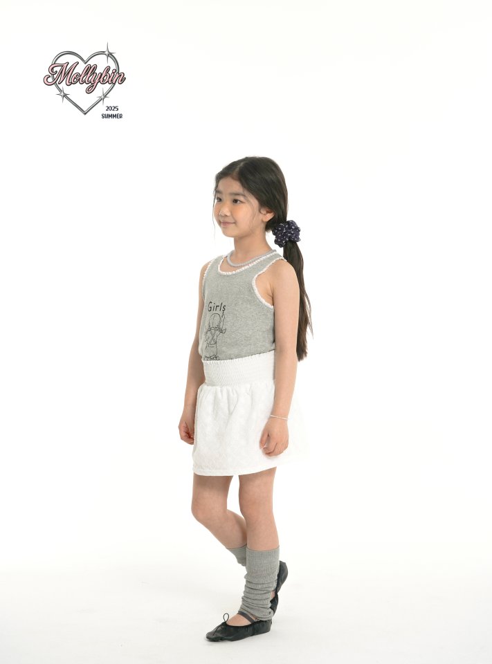 Mollybin - Korean Children Fashion - #magicofchildhood - Girls Lace Sleeveless Tee - 7