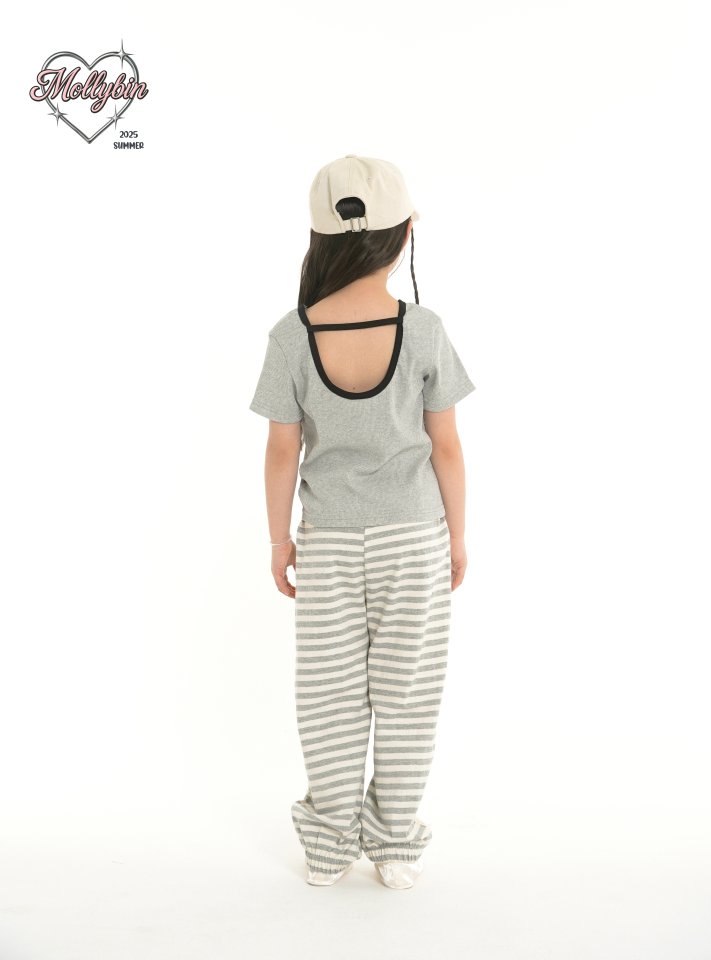 Mollybin - Korean Children Fashion - #minifashionista - Stripe Lace Pants - 10