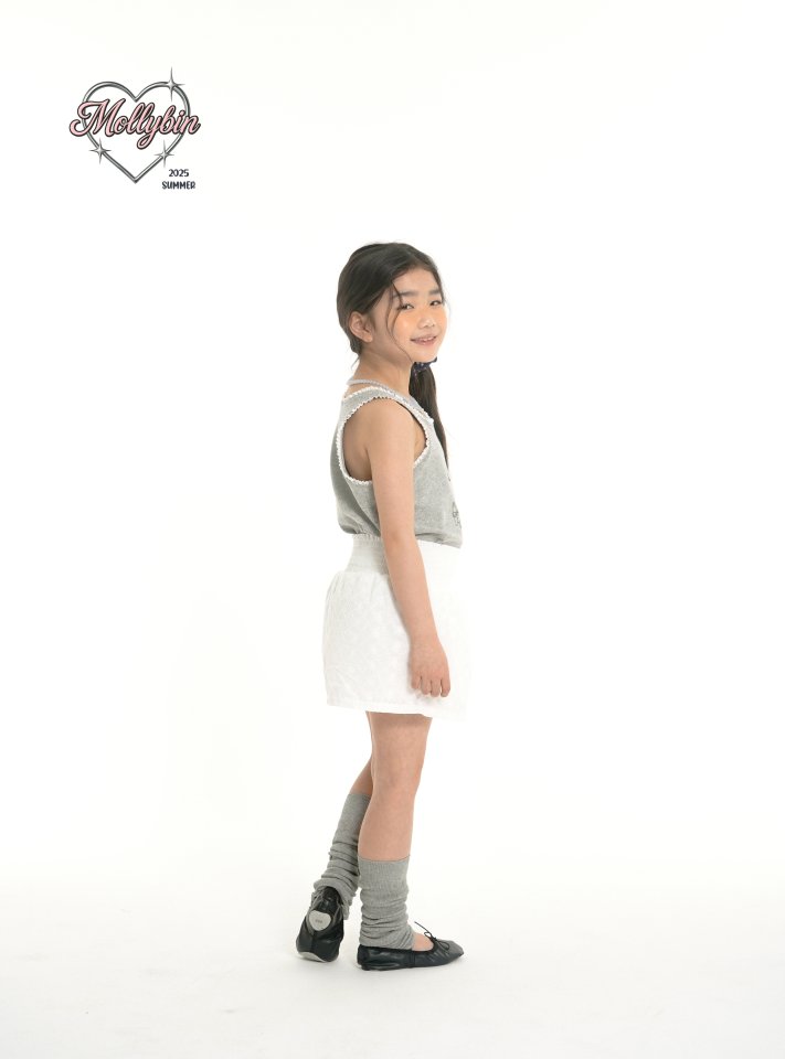 Mollybin - Korean Children Fashion - #minifashionista - Girls Lace Sleeveless Tee - 8