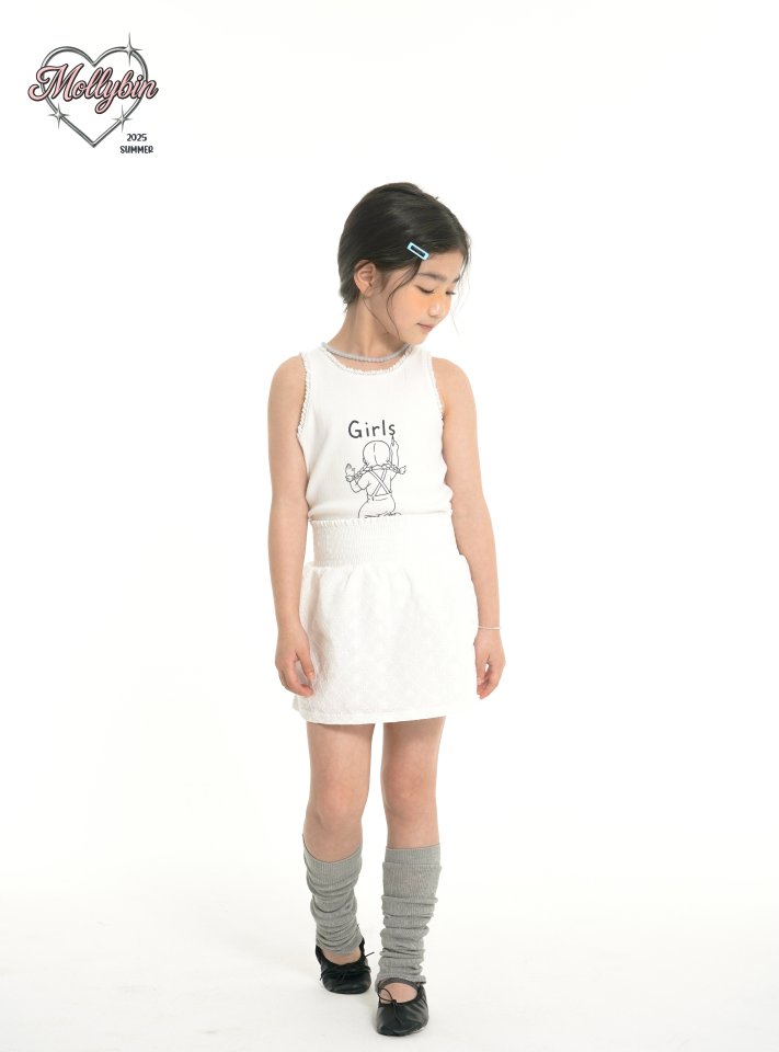 Mollybin - Korean Children Fashion - #stylishchildhood - Shirred Ribbon Skirt - 6