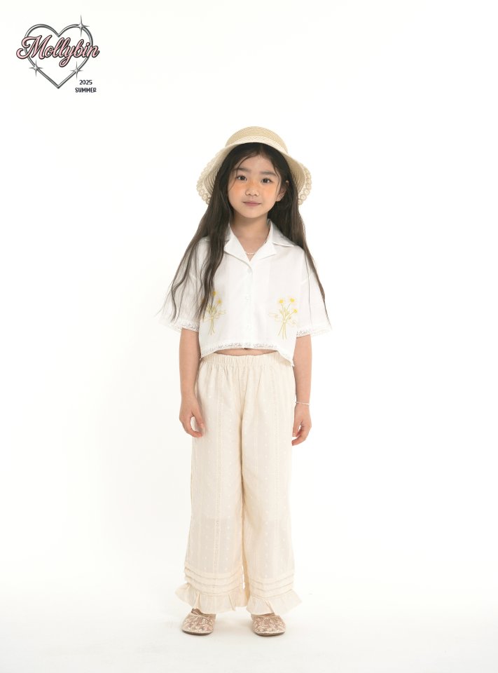 Mollybin - Korean Women Fashion - #momslook - Daisy Lace Shirt (with Mom) - 11