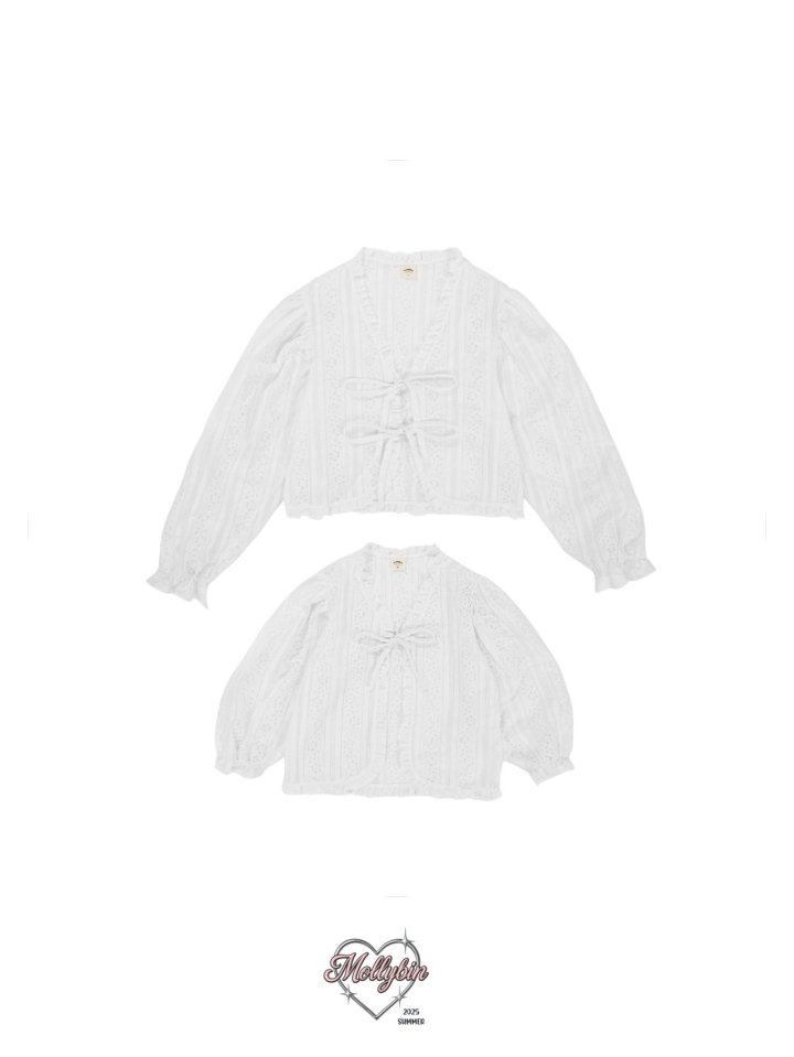 Mollybin - Korean Women Fashion - #momslook - Daphne Lace Cardigan (with Mom)