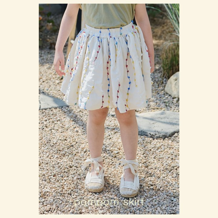 Mon Atelier - Korean Children Fashion - #childofig - Pom Pom Skirt