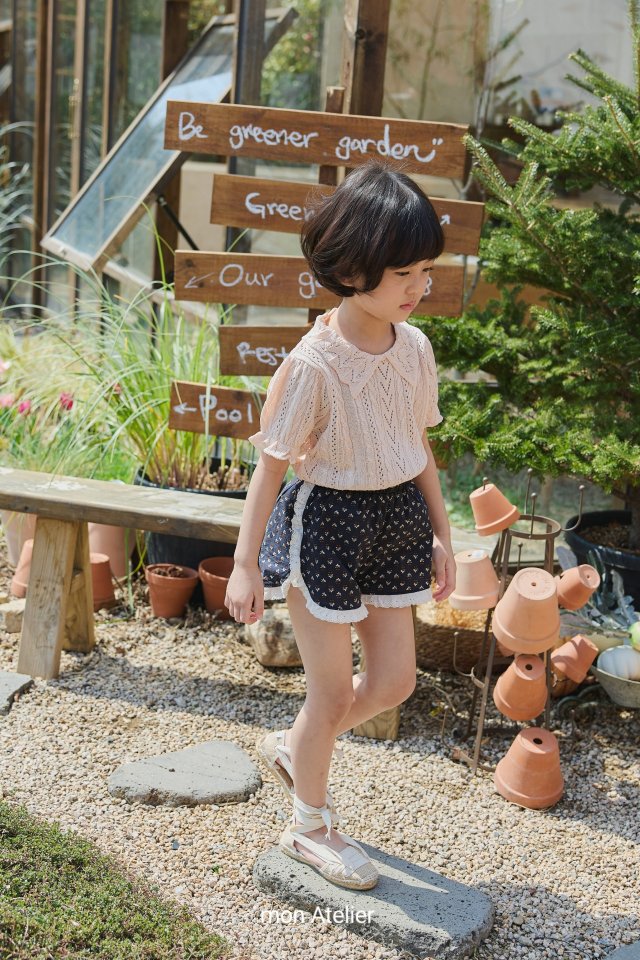 Mon Atelier - Korean Children Fashion - #fashionkids - Lace Frill Shorts - 10