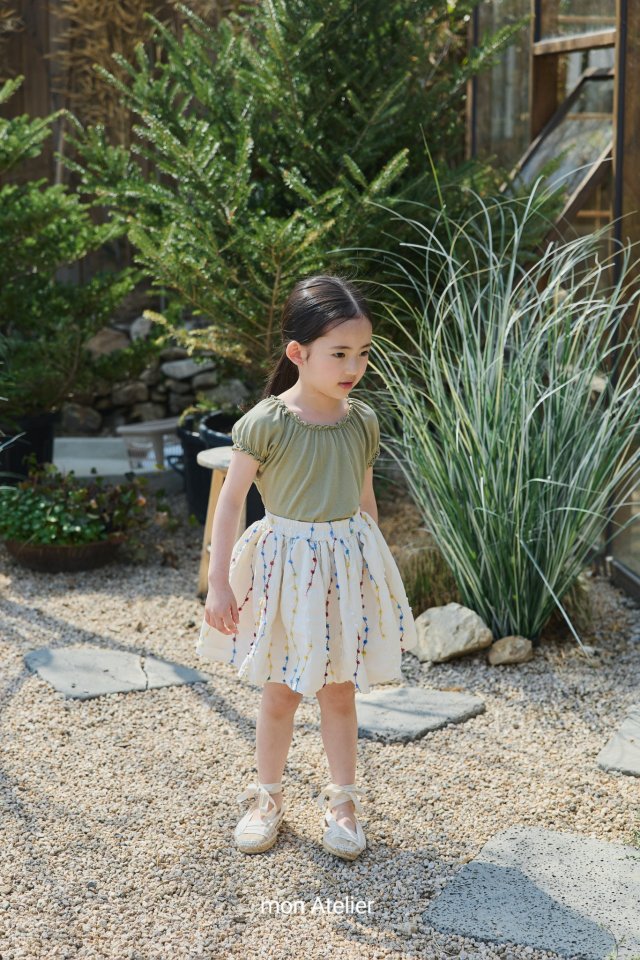 Mon Atelier - Korean Children Fashion - #kidsshorts - Pom Pom Skirt - 7