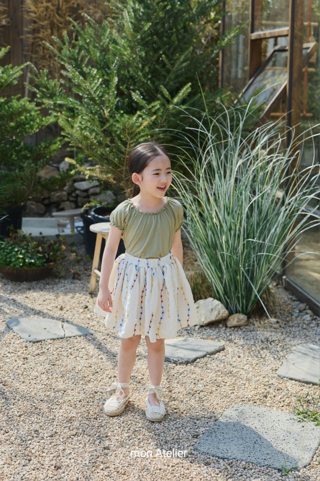 Mon Atelier - Korean Children Fashion - #kidsstore - Pom Pom Skirt - 8