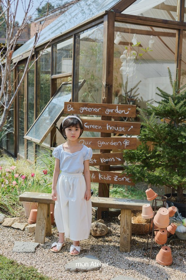 Mon Atelier - Korean Children Fashion - #kidsstore - Square Eyelet Tee - 9