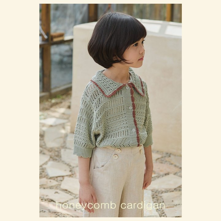 Mon Atelier - Korean Children Fashion - #kidzfashiontrend - Honeycomb Cardigan