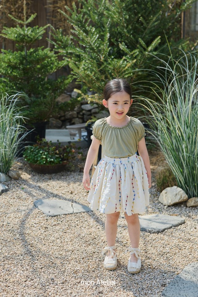 Mon Atelier - Korean Children Fashion - #kidzfashiontrend - Pom Pom Skirt - 9
