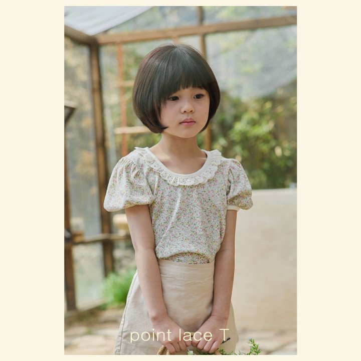 Mon Atelier - Korean Children Fashion - #prettylittlegirls - Point Lace Tee