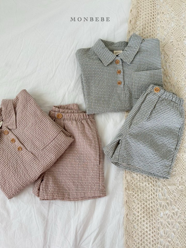 Monbebe - Korean Baby Fashion - #babyboutiqueclothing - Zimmer Check Shorts - 7