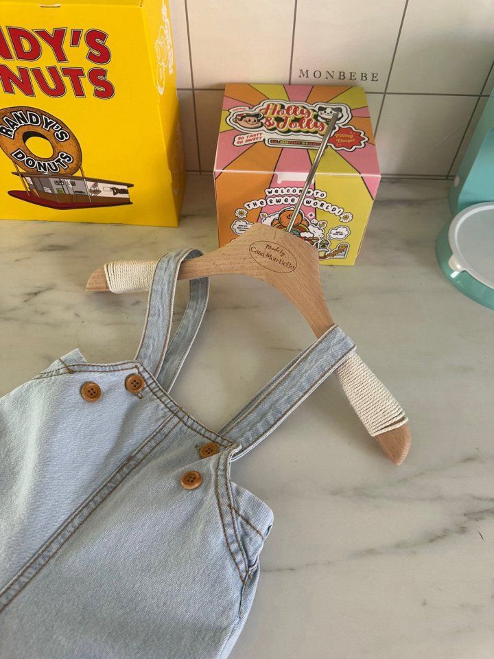 Monbebe - Korean Baby Fashion - #babyboutiqueclothing - Icing Denim Overalls - 3