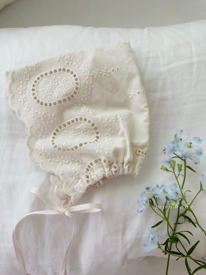 Monbebe - Korean Baby Fashion - #babyclothing - Vintage Lace Bonnet (No 1) - 10