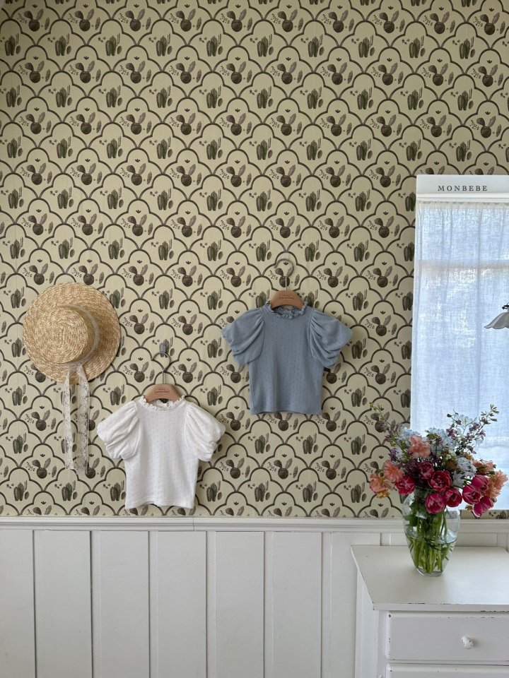 Monbebe - Korean Baby Fashion - #babyclothing - Bly Eyelet Tee