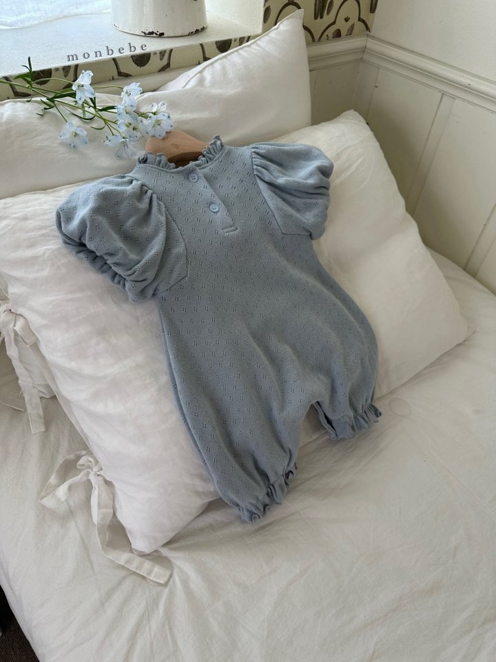 Monbebe - Korean Baby Fashion - #babyfashion - Bly Eyelet Suit - 3