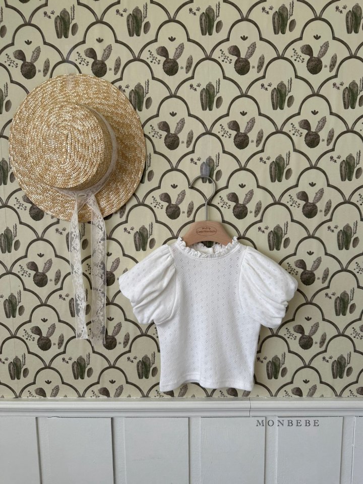Monbebe - Korean Baby Fashion - #babyfashion - Bly Eyelet Tee - 2