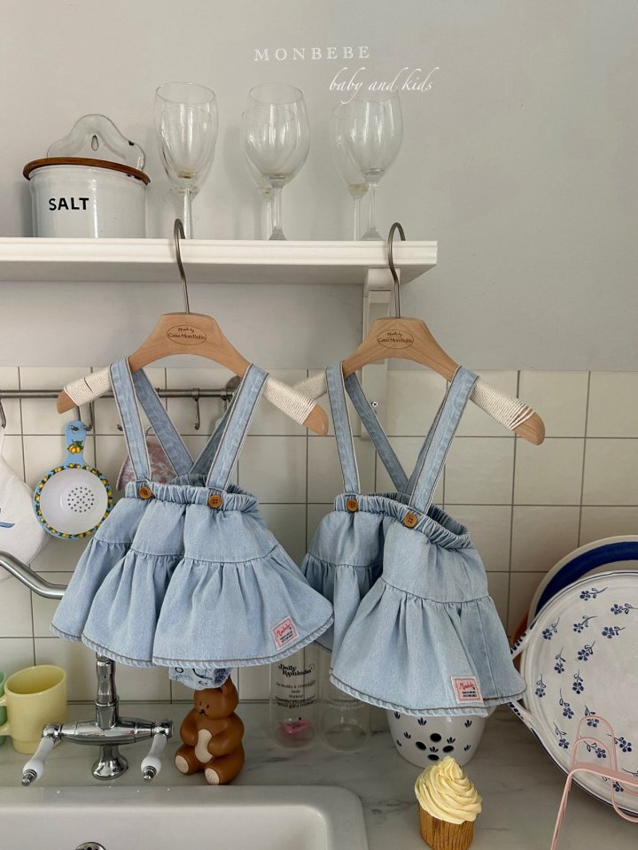 Monbebe - Korean Baby Fashion - #babyfever - Icing Tiered Overall Skirt - 5