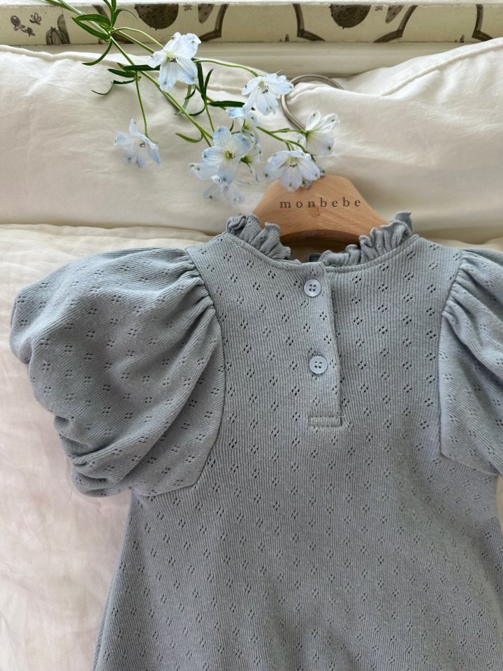 Monbebe - Korean Baby Fashion - #babygirlfashion - Bly Eyelet Suit - 5