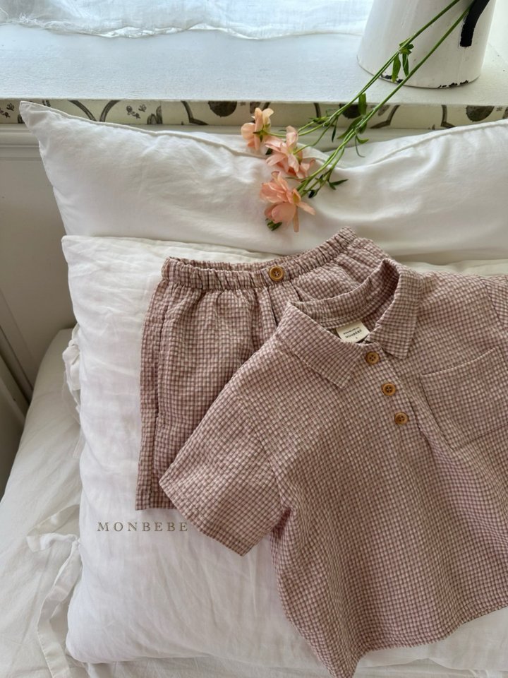 Monbebe - Korean Baby Fashion - #babyoninstagram - Zimmer Check Shirt - 12